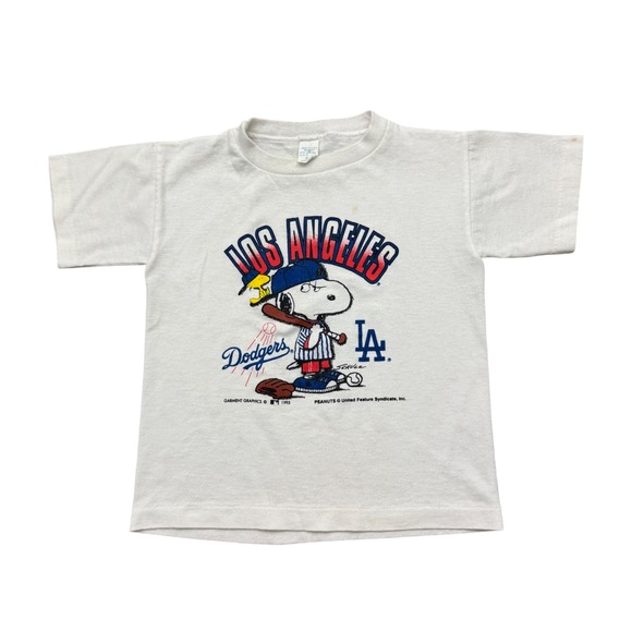 Garment Graphics Other - Vintage 1995 Los Angeles Dodgers Snoopy Peanuts T-Shirt Tee USA MLB Kids 3T
